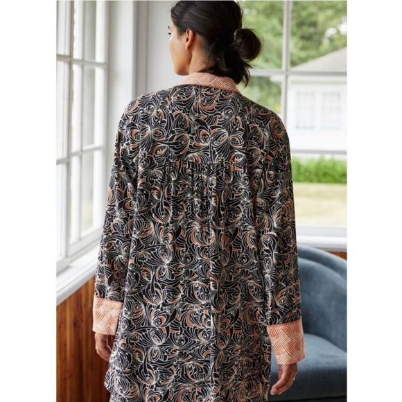 Anthropologie Mixed Print Pajama Lounge Top Size Small NWT - Picture 4 of 14